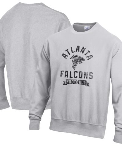 Atlanta Falcons Champion Reverse Weave Fleece Pullover Sweatshirt - Heather Gray