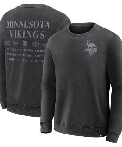 Minnesota Vikings Fanatics Deep Route Pullover Sweatshirt - Black