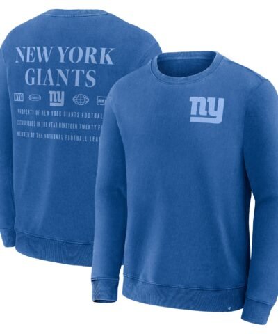 New York Giants Fanatics Deep Route Pullover Sweatshirt - Royal