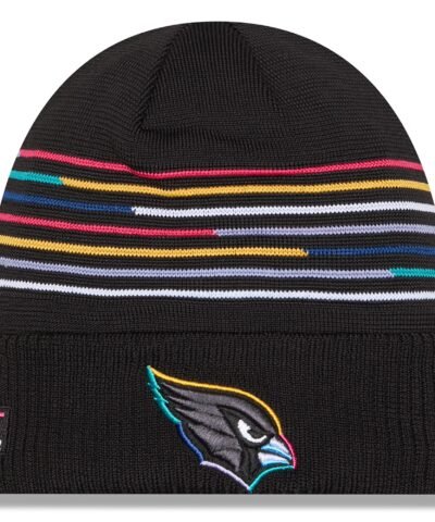Arizona Cardinals New Era 2025 NFL Crucial Catch Cuffed Knit Hat - Black