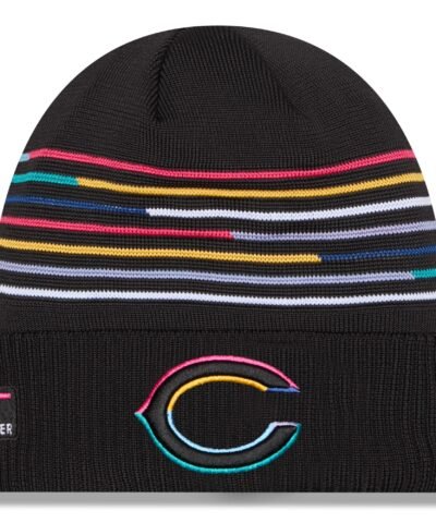 Chicago Bears New Era 2025 NFL Crucial Catch Cuffed Knit Hat - Black