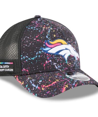 Denver Broncos New Era 2025 NFL Crucial Catch 9FORTY Adjustable Hat - Black