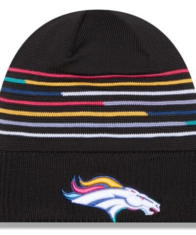 Denver Broncos New Era 2025 NFL Crucial Catch Cuffed Knit Hat - Black
