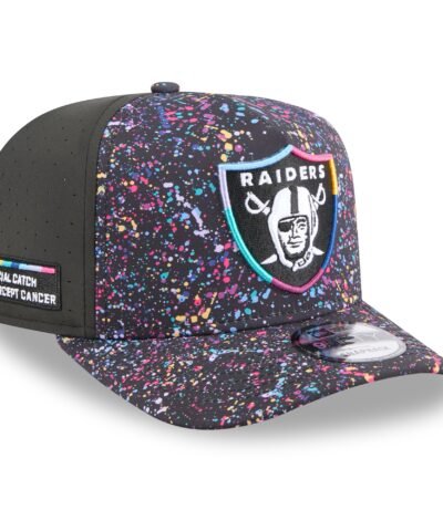 Las Vegas Raiders New Era 2025 NFL Crucial Catch A-Frame 9FIFTY Snapback Hat - Black