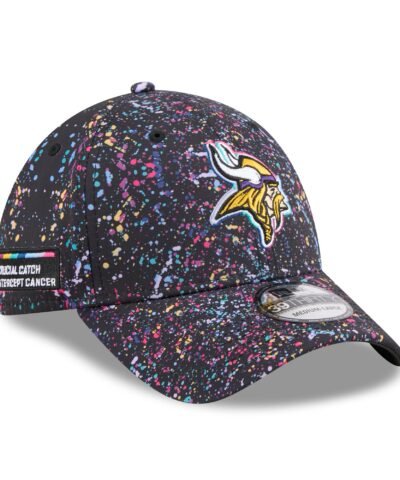 Minnesota Vikings New Era 2025 NFL Crucial Catch 39THIRTY Flex Hat - Black