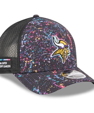 Minnesota Vikings New Era 2025 NFL Crucial Catch 9FORTY Adjustable Hat - Black