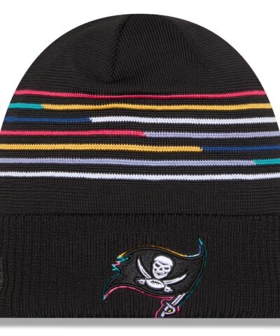 Tampa Bay Buccaneers New Era 2025 NFL Crucial Catch Cuffed Knit Hat - Black