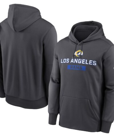 Los Angeles Rams Nike Toss Sweep Performance Pullover Hoodie - Anthracite