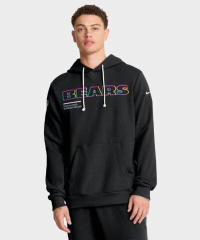 Chicago Bears Nike 2025 NFL Crucial Catch Sideline Standard Issue Dri-FIT Hoodie - Black