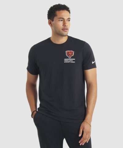 Chicago Bears Nike Tall 2025 NFL Crucial Catch Tri-Blend Dri-FIT T-Shirt - Black