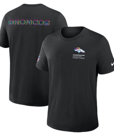 Denver Broncos Nike 2025 NFL Crucial Catch Tri-Blend Dri-FIT T-Shirt - Black