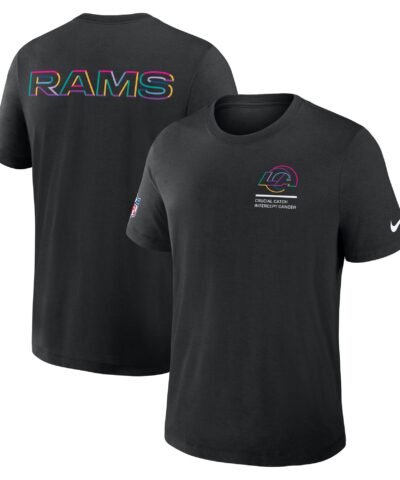 Los Angeles Rams Nike 2025 NFL Crucial Catch Tri-Blend Dri-FIT T-Shirt - Black