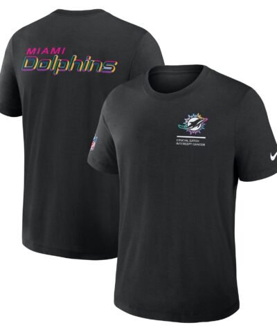 Miami Dolphins Nike 2025 NFL Crucial Catch Tri-Blend Dri-FIT T-Shirt - Black