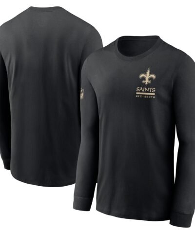 New Orleans Saints Nike Sideline Dri-FIT Long Sleeve T-Shirt - Black