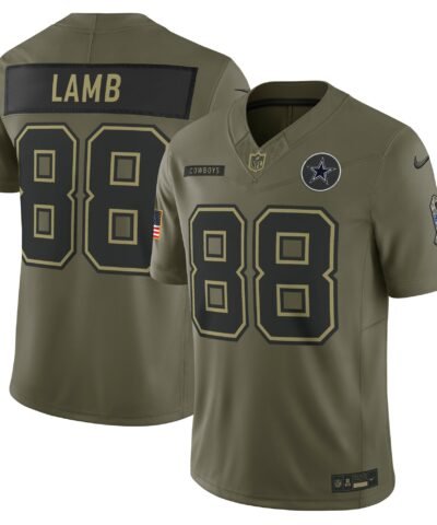 CeeDee Lamb Dallas Cowboys Nike 2025 Salute to Service Limited Jersey - Olive