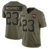 Christian McCaffrey San Francisco 49ers Nike 2025 Salute to Service Limited Jersey - Olive