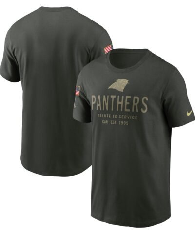 Carolina Panthers Nike 2025 Salute to Service Sideline Primary Edge Dri-FIT T-Shirt - Forest Green