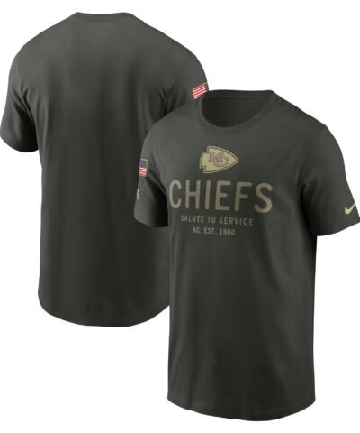 Kansas City Chiefs Nike Big & Tall 2025 Salute to Service Sideline Edge Dri-FIT T-Shirt - Forest Green