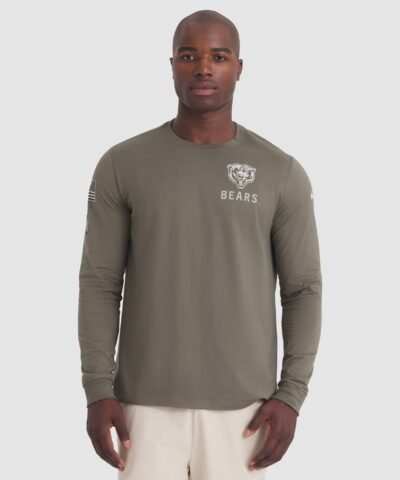 Chicago Bears Nike 2025 Salute to Service Sideline Long Sleeve T-Shirt - Olive