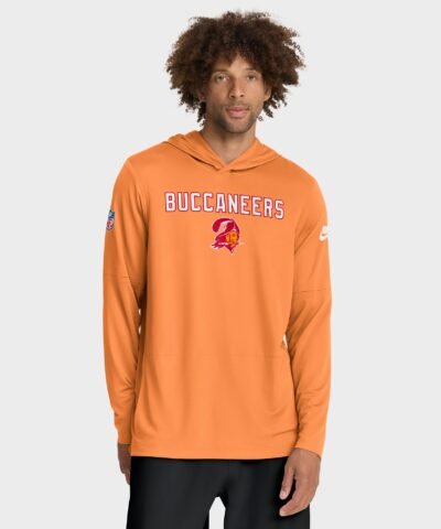 Tampa Bay Buccaneers Nike Sideline Pass Accuracy Dri-FIT Long Sleeve Hoodie T-Shirt - Orange