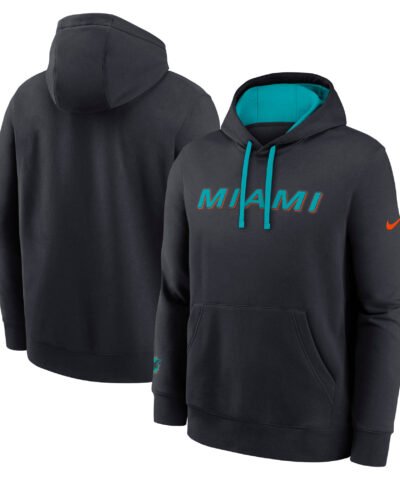 Miami Dolphins Nike 2025 Rivalries Collection Club Hoodie - Pitch Blue