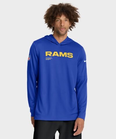 Los Angeles Rams Nike Sideline Pure Fury Performance Long Sleeve Hoodie T-Shirt - Royal