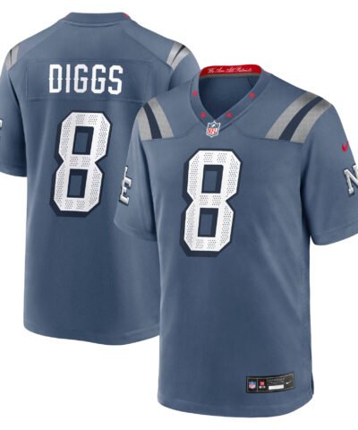 Stefon Diggs New England Patriots Nike 2025 Rivalries Collection Game Jersey - Storm Blue