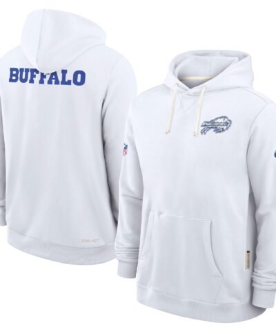 Buffalo Bills Nike 2025 Rivalries Collection Standard Issue Sideline Dri-FIT Hoodie - White