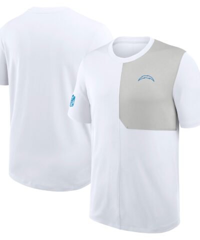 Los Angeles Chargers Nike Sideline UV Performance Coach Shirt - White