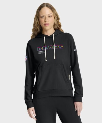 Chicago Bears Nike Women's 2025 NFL Crucial Catch Sideline Standard Issue Dri-FIT Hoodie - Black