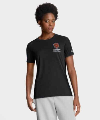 Chicago Bears Nike Women's 2025 NFL Crucial Catch Tri-Blend Dri-FIT T-Shirt - Black