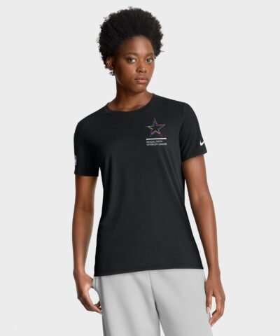 Dallas Cowboys Nike Women's 2025 NFL Crucial Catch Tri-Blend Dri-FIT T-Shirt - Black