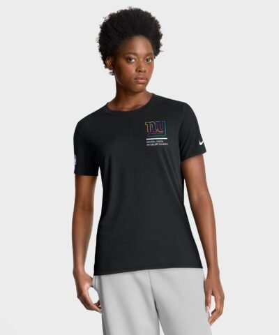 New York Giants Nike Women's 2025 NFL Crucial Catch Tri-Blend Dri-FIT T-Shirt - Black