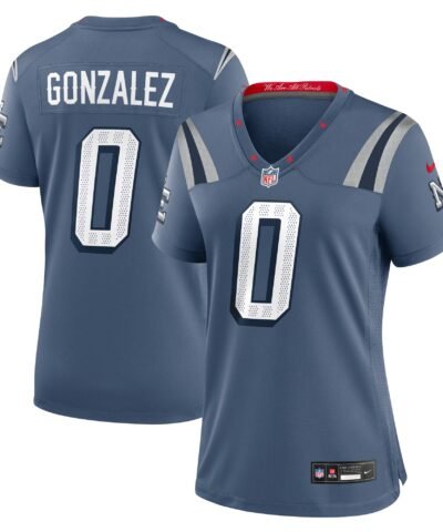 Christian Gonzalez New England Patriots Nike Women's 2025 Rivalries Collection Game Jersey - Storm Blue