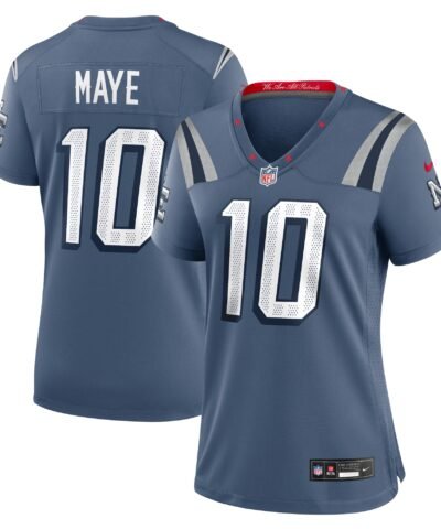 Drake Maye New England Patriots Nike Women's 2025 Rivalries Collection Game Jersey - Storm Blue