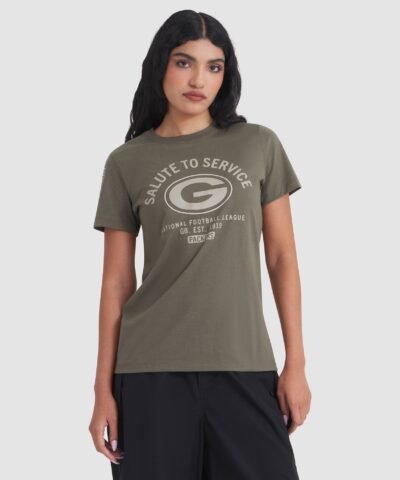 Green Bay Packers Nike Women's 2025 Salute to Service Sideline T-Shirt - Olive