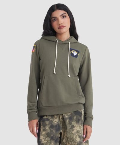 Los Angeles Rams Nike Women's 2025 Salute to Service Sideline Standard Issue Dri-FIT Hoodie - Olive