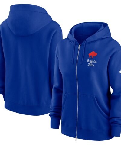 Buffalo Bills Nike Women's Phoenix Rewind Full-Zip Hoodie - Royal