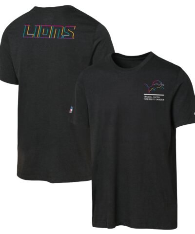 Detroit Lions Nike Youth 2025 NFL Crucial Catch Tri-Blend Dri-FIT T-Shirt - Black