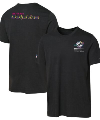 Miami Dolphins Nike Youth 2025 NFL Crucial Catch Tri-Blend Dri-FIT T-Shirt - Black
