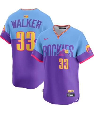 Larry Walker Nike Colorado Rockies Mens Purple City Connect Limited Baseball Jersey
