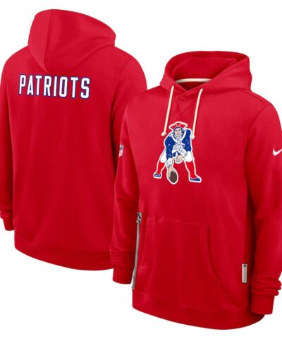 New England Patriots Alt Offensive Set Play Sideline Men's Nike Dri-FIT NFL Pullover Hoodie