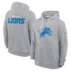 Men's Nike Gray Detroit Lions Sideline Standard Issue Initial Home Dri-FIT Hoodie