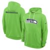 Men's Nike Neon Green Seattle Seahawks Sideline Standard Issue Initial Home Dri-FIT Hoodie.