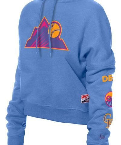 New Era Colorado Rockies Womens Light Blue City Connect Hooded Sweatshirt