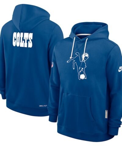 Men's Indianapolis Colts Nike Royal Sideline Standard Issue Alt 2 Dri-FIT Hoodie