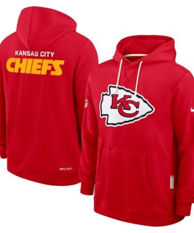 Kansas City Chiefs Nike Red Sideline Club Fleece Hoodie