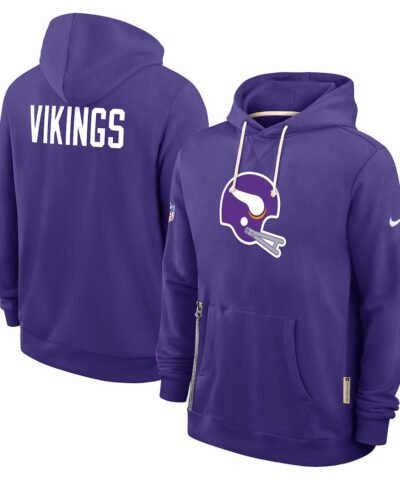 Nike Men's Minnesota Vikings Rewind Club Logo Pullover Hoodie.