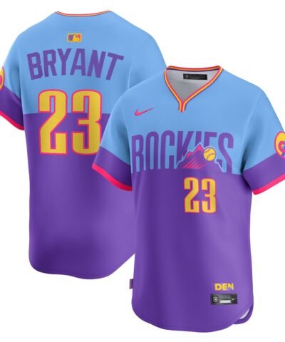 Men's Colorado Rockies Kris Bryant Nike Purple/Light Blue 2025 City Connect Limited Player Jersey