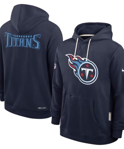 Men's Nike Navy Tennessee Titans Sideline Standard Issue Initial Home Dri-FIT Hoodie